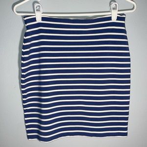 Anne Taylor LOFT striped pencil skirt with elastic waistband